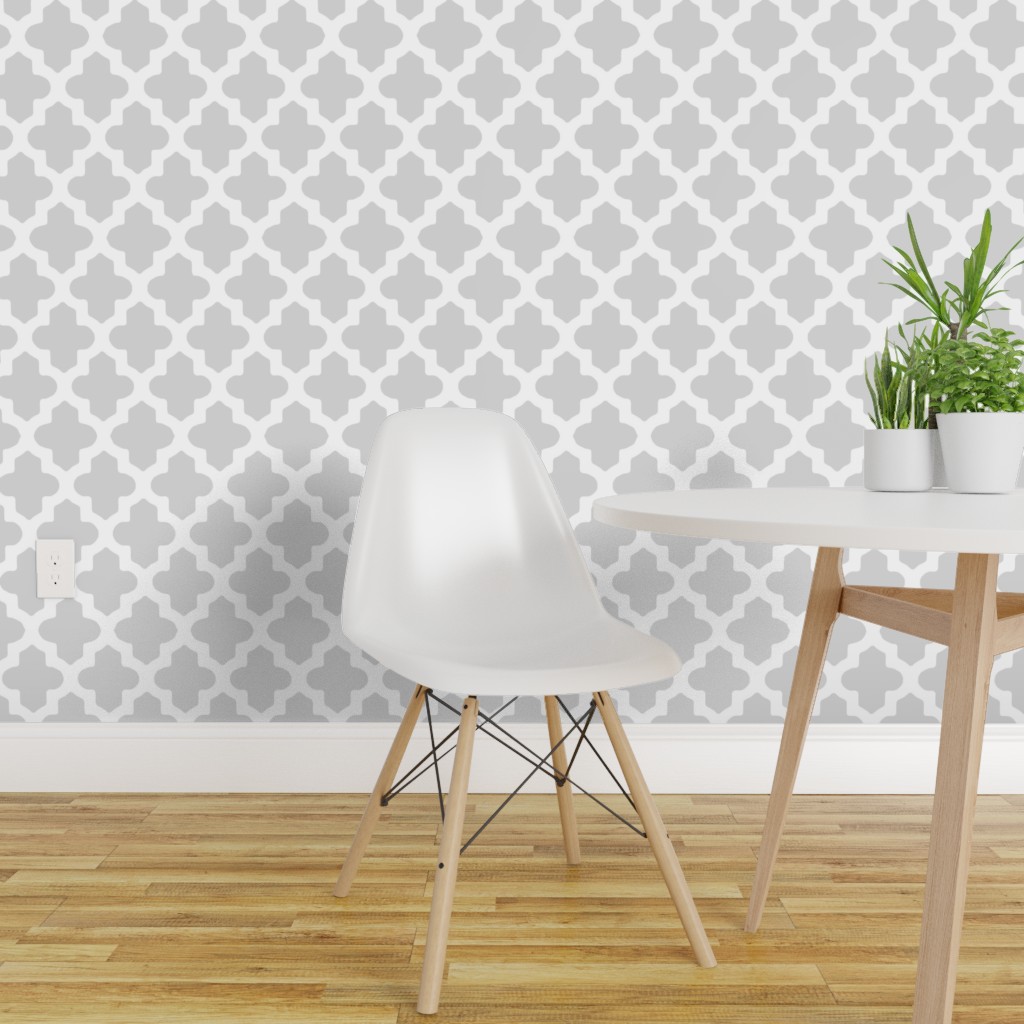 Removable WaterActivated Wallpaper Lattice Modern Pearlphire Moroccan