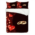 thumbnail image 2 of Duvet Cover Set Rose Heart Shaped Printed Bedspreads Women Adult Valentine's Day Bed Gift Bedding Suit, 2 of 6