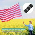 thumbnail image 2 of Uxcell 6.56Ft/2M Telescopic Flag Pole with Clips Black, 2 of 2
