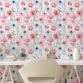 thumbnail image 2 of Ambesonne Floral Aquarelle Peel & Stick Wallpaper for Home, Flowers Fantasy, 13"x72", Pale Pink Pale Green Blue, 2 of 5