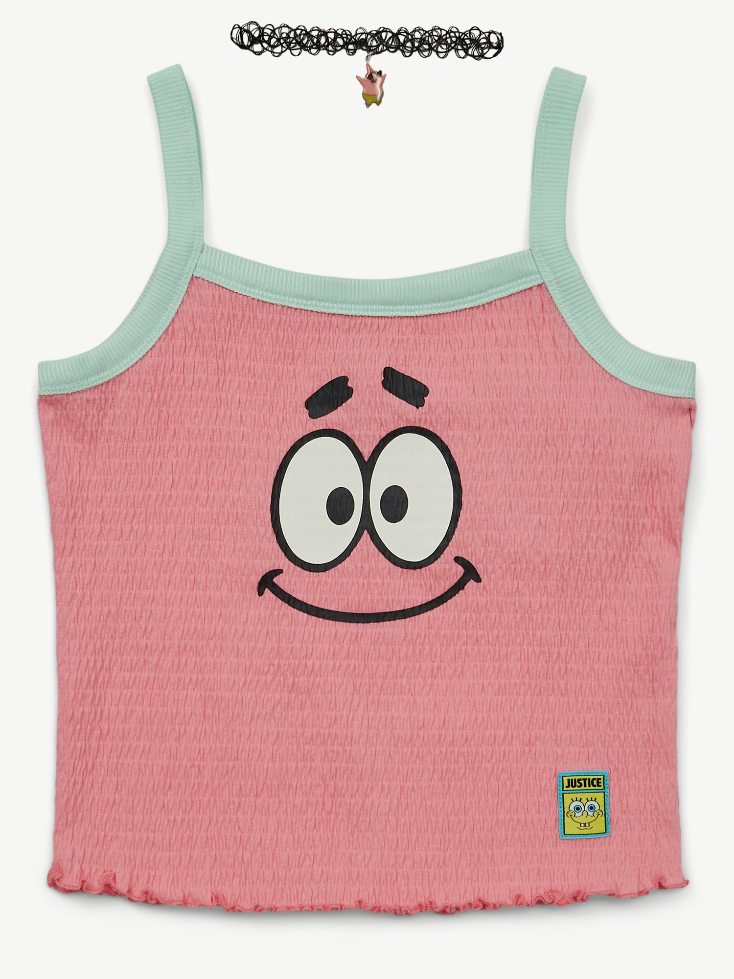 SpongeBob X Justice Girls Smocked Tank, Sizes XS - XLP