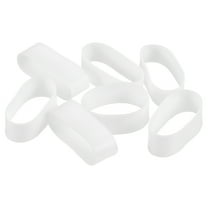 Uxcell Silicone Rubber Bands, 300Pcs 15x7mm Silicone Elastic Bands Cable Ties, White