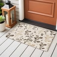 thumbnail image 4 of Brown Beige Botanical Entryway Rug 2'x3'&nbsp; Non Slip Front Door Mats, Rustic Country Spring Floral Summer Leaf Entrance Rugs Indoor Outdoor Carpet, Floor Mats Small Area Rug for Bedroom Kitchen, 4 of 8