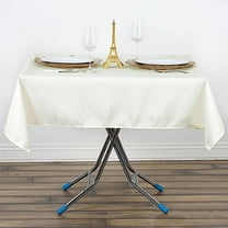 BalsaCircle 54" Ivory Square Premium Polyester Tablecloth Catering Dining Table Linens