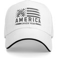 thumbnail image 1 of America Chuck Yeah hat Patriotic Baseball Cap Gray, 1 of 8