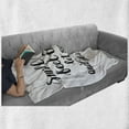 thumbnail image 6 of Saying Soft Flannel Fleece Throw Blanket, Hand Drawn Typography with Uplifting Free Themed Message Modern Ink Style, Cozy Plush for Indoor and Outdoor Use, 60" x 80", Black White, by Ambesonne, 6 of 6