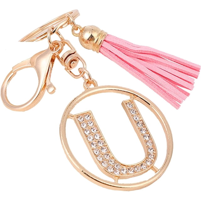Letter Keychain,26 Letters A-Z Decorative Letter Keychain,Name Keychain for Women Girl