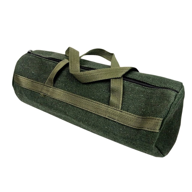 High Capacity Thickened Auto Repair Kit Canvas Bag Portable Tool Organizer for Car Repair Tools Storage Pouch (Round 35x13cm)