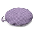 thumbnail image 1 of Abstract Round Floor Cushion with Handle, Illustration of Overlapping Intricate and Geometric Shapes, Decorative Pillow for Living Room & Dorms, 18" Round, Violet Quartz, by Ambesonne, 1 of 4