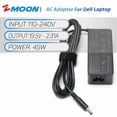 thumbnail image 2 of 45W 19.5V 2.31A Ac Laptop Charger for Dell Inspiron 15 5000 5555 5558 5559 5578 5565 5567 5568 3552 7558 7568 7569 7579, XPS 13 9333 9350 9360 Ultrabook Power Supply Cord, 2 of 11