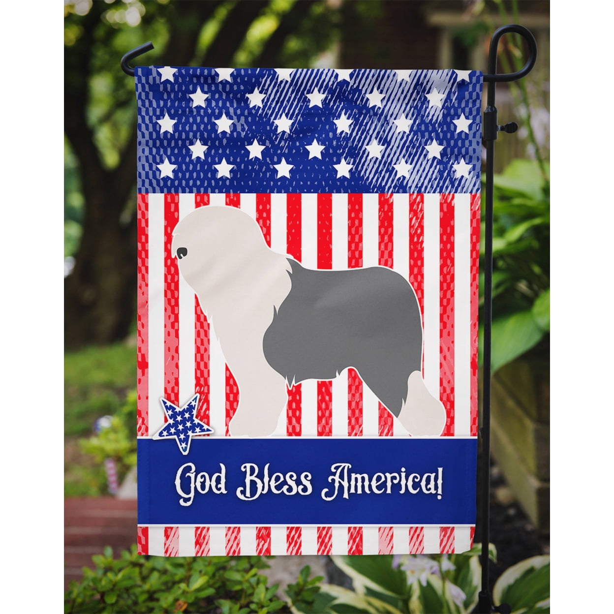 Old English Sheepdog Bobtail American Garden Flag
