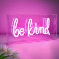 thumbnail image 1 of Letrero de neón HOSITARK Be Kind rosa, 30 x 15 cm, USB LED, 1 of 7