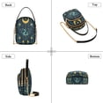 thumbnail image 3 of FORMRS Crossbody Bag for Women Quilted Travel Shoulder Cell Phone Purse with Chain Strap Handbag, Green Dragon Flowers, 3 of 7