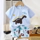 thumbnail image 1 of Traje de manga corta de algodón puro para niños, ropa fina de verano para bebés, conjunto de ropa para niñas, ropa para niños de calidad seleccionada, 1 of 5
