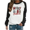 thumbnail image 2 of Homenesgenics Christmas Long Sleeve Shirts Womens Plus Size Fashion Women's Print Round-Neck Pullover Tops Long Sleeve Comfortable Blouse Sweatshirt Black M, 2 of 6