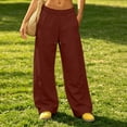 thumbnail image 6 of Posijego Women's Baggy Joggers High Waisted Wide Leg Lounge Pants Fall Winter Active Sweatpants with Pockets, 6 of 7