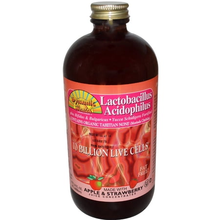 Dynamic Health Liquid Acidophilus, Apple Strawberry, 16 OZ