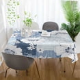 thumbnail image 6 of Coolnut Blue Flowers Tablecloth 54" x 72" Rectangle Table Cloth Stain-Resistant Dining Table Cover for Home Dinner Party House Decor, 6 of 7