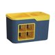 thumbnail image 3 of Caja de condimentos, accesorios, soporte para cuchillos de gran capacidad para condimentos de mesa y cocina azul amarillo 4 rejillas, 3 of 9