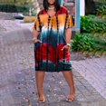 thumbnail image 1 of EIMELI Femmes Mode Casual V-Cou à Manches Courtes Sangle Ouverte Robe d'Impression Sexy, 1 of 6