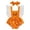 Z16-Orange, variant on Unisex Fluffy Romper, Kids Loungewear, Light Plush Zipper Bat Print