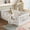 White, variant on HICOMILA Full Size Floor Bed with High Fence, Solid Wood Montessori Bed with Door, Low-Profile and No Box Spring Needed Design, Natural