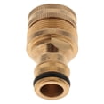 thumbnail image 2 of Conector de manguera de jardín Cola 2 piezas de latón GHT de 3/4 pulgadas adaptador de grifo de agua, 2 of 7