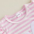 thumbnail image 5 of JAJAHO Girls Easter Romper For Infant Girl Bunny Embroidery Striped Sleeveless Baby Jumpsuit 0-18M Trendy Onesie, 5 of 9