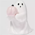 thumbnail image 5 of Halloween Ghost with Pumpkin Ceramic Figurine – 4.5" White Glazed Mini Ghost Statue for Home, Office, Gift Décor, 5 of 9