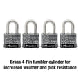 thumbnail image 4 of Lock Master Lock 3SSQ de acero inoxidable para exteriores, paquete de 4, 4 of 6