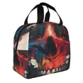 thumbnail image 2 of Easygdp Abstract Colorful Skull Art Bolsa Térmica Premium - Tela Oxford Impermeable, Gran Capacidad, Bolsillo Frontal, Unisex para Trabajo, Escuela, Actividades al Aire Libre y Picnics, 2 of 8