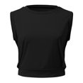 thumbnail image 4 of Womens Tops Blouse Solid Color Sports Shirt Sleeveless Yoga Running Sports Shirt Top Casual Shirts, 4 of 8