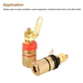 thumbnail image 4 of Unique Bargains Terminal Binding Post Amplifier Jack Speaker Screw Cable Plug Black Red 5 Set, 4 of 5