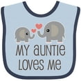 thumbnail image 3 of Inktastic My Auntie Loves Me Boys or Girls Baby Bib, 3 of 4
