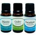 thumbnail image 1 of Pack de 3 aceites esenciales naturales Krisamex menta cedro y eucalipto 15 ml c/u, 1 of 3