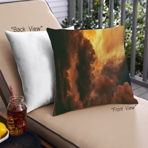 Ahgly Company Earth Clouds Outdoor Throw Pillow, 18 inch by 18 inch