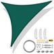 thumbnail image 3 of Toldo de vela de sombra triangular de 5/3,6/3/2 m, impermeable, con protección contra rayos UV del 98 %, con cuerda gratis para jardín, patio, pérgola, cenador, 3 of 5