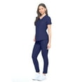 thumbnail image 3 of M&M SCRUBS Women's Scrub Set Ultra Stretch Form Fitting Scrubs for Women Set (True Navy Blue, 2X-Large), 3 of 7
