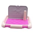 thumbnail image 4 of Bandeja del cojín del entrenamiento del gato del perro del retrete del animal doméstico de con la pared de simulación - Multicolor, S rosa Sunnimix Inodoro de malla para perros, 4 of 8