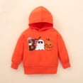 thumbnail image 5 of Zylarhe Kids Halloween Printed Sweatshirt Set Cozy Autumn Party Outfit for Boys Girls Orange 18-24 Months, 5 of 9
