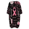 thumbnail image 5 of Breast Cancer Pink Ribbon Sleepshirts For Sleeping Travels Loose Sleepdress Pajama Dress Soft Nightdress Sleepwear, 5 of 7