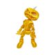 thumbnail image 5 of Decoración de calabaza luminosa de Halloween Macarena escultura de juguete dorado 15 cm x 11 cm x 4 cm, 5 of 8