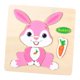 thumbnail image 1 of Rompecabezas de animales de conejito, juguete educativo, rompecabezas de conejo de dibujos animados para niños, niñas, niños en edad preescolar, regalo de Pascua de 2, 3 y 4 años, 1 of 8