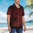 thumbnail image 2 of Lsque Spiders On A Web pattern Hawaiian Shirt for Men, Unisex Summer Beach Casual Short Sleeve Button Down Shirts-3X-Large, 2 of 9