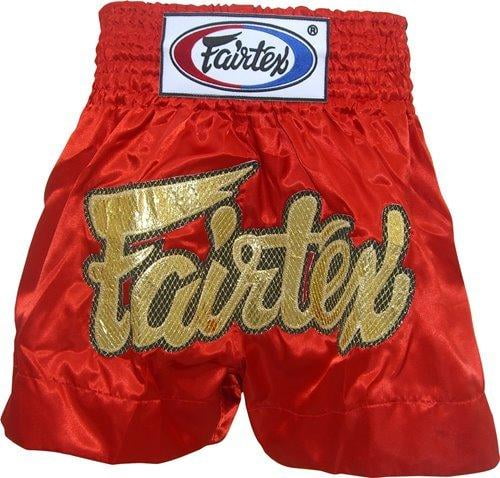 BS0602 Fairtex "RED LACE" Muay Thai Kickboxing Shorts 