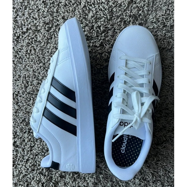 NEW Adi-das Grand?Court 2.0 Tennis Sneakers Mens SZ 8 White Black Shoes