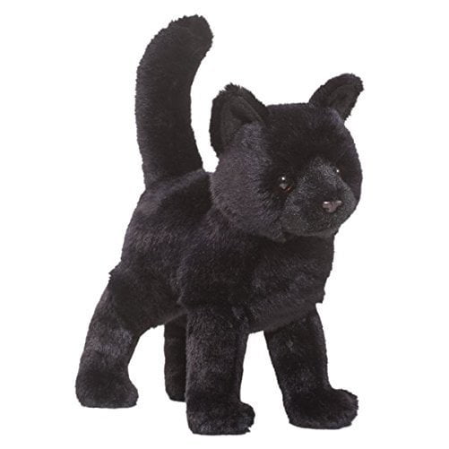 realistic black cat plush