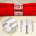 thumbnail image 3 of 10 Packs Hollow Out Napkin Rings Holders Serviette Buckle Holder for Wedding Party Dinner Table Decoration, 3 of 6