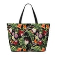 thumbnail image 2 of Disketp Watercolor Tropical Flowers Bolsa de Playa de Gran Capacidad, Bolso Impermeable y a Prueba de Arena para Mujer, Ideal para Playa, Piscina y Natación, 2 of 7