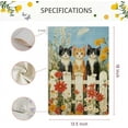 thumbnail image 6 of Spring Cute Cats Garden Flag Spring Summer Kitty Floral Flowers Garden Flag Vertical Double Sided Rustic Farmland Burlap Yard Lawn Outdoor Decor, 6 of 10